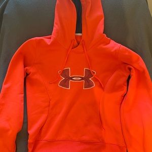 Womens coral Under Armour hoodie (fleece / thermal)